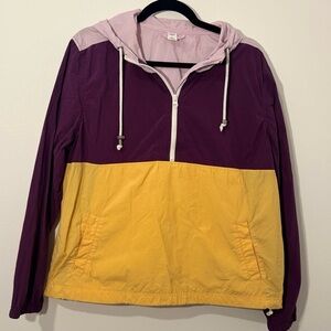 Old Navy Active Colorblock Windbreaker Jacket – Women’s Large – Hooded Half Zip